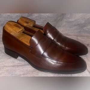 WORN 3x To Boot New York Portofino Brown Leather Loafers Shoes Penny 7.5 Italy